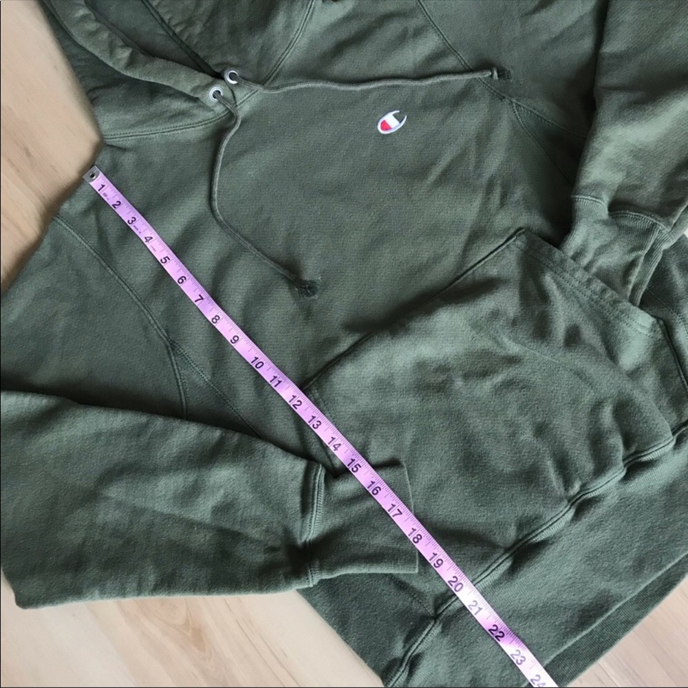 Champion Reverse Weave Classic Logo Patch Green H… - image 7